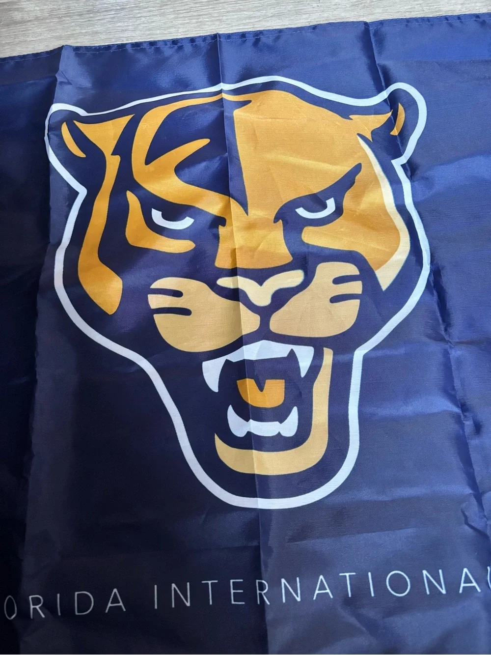 FIU, Florida International University - Navy & Gold Cougar Face Banner